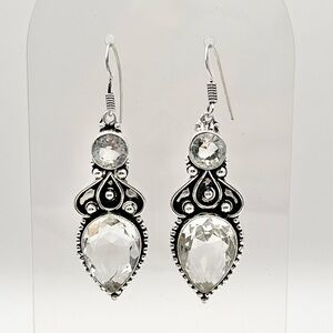 WHITE TOPAZ EARRINGS